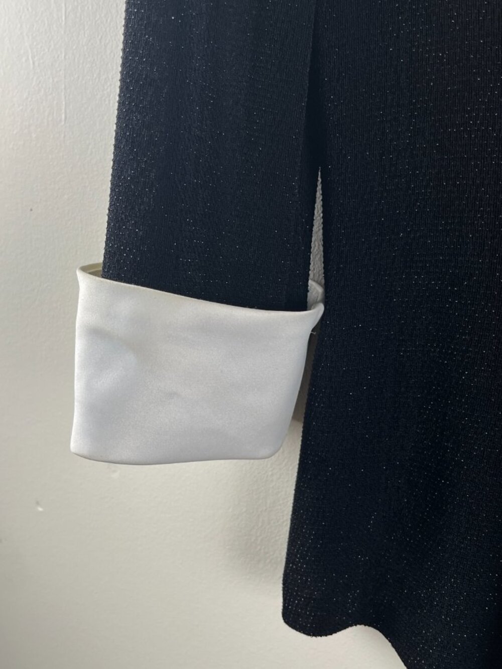 Vintage Black Evening Jacket By Alex Evening Satin Trim - Picture 5 of 6